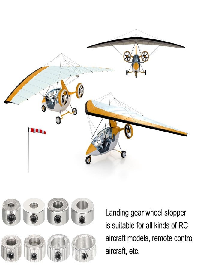 MECCANIXITY 20Pcs Landing Gear Stopper 1.55/2.55/4.1/5.1mm Plane Wheel Collar Block with Wrench for RC Airplane Model Remote Aircraft - Image 5